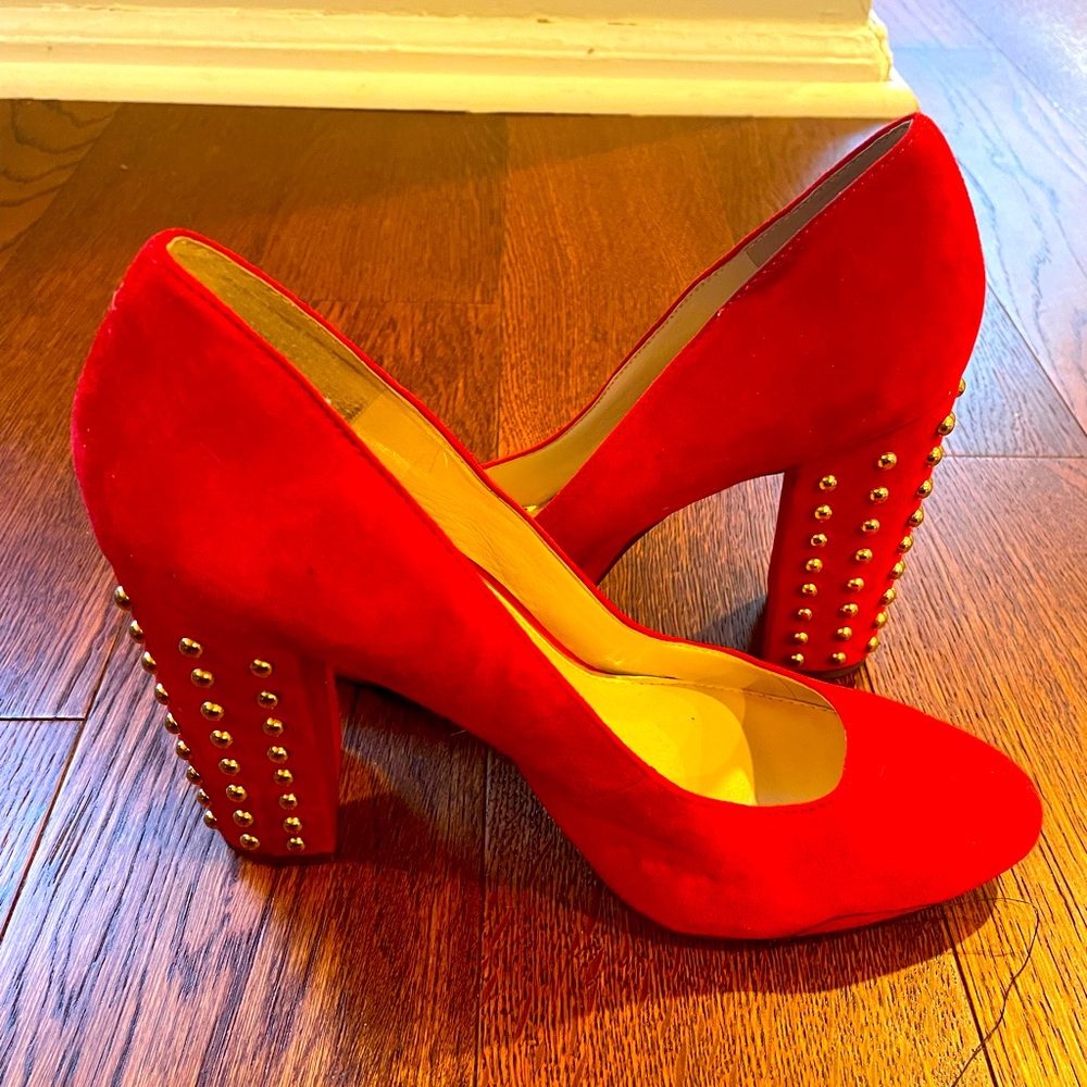 Jessica Simpson Red Studded Pumps